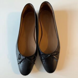 Flattered Bodil Black Leather Flats